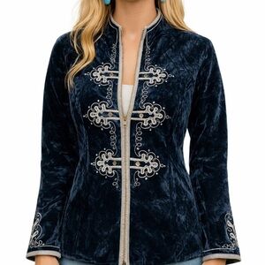 Double D Ranch embellished velvet jacket